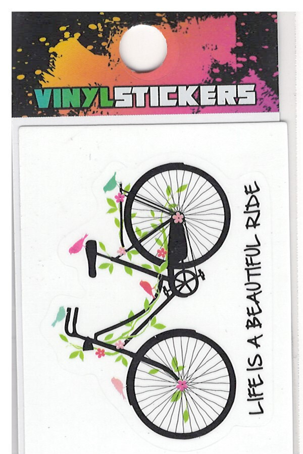 Life is a Beautiful Ride:Bicycle High Quality Vinyl Sticker UV/Weather Resistant