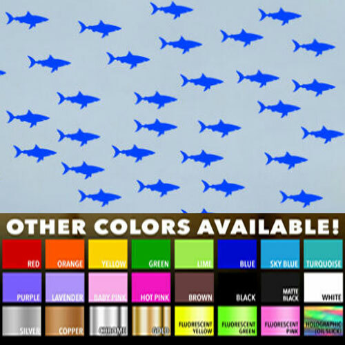 1.5″ X 3″ Small Sharks Home Office Wall Window Decor Vinyl Nursery Decal Sticker