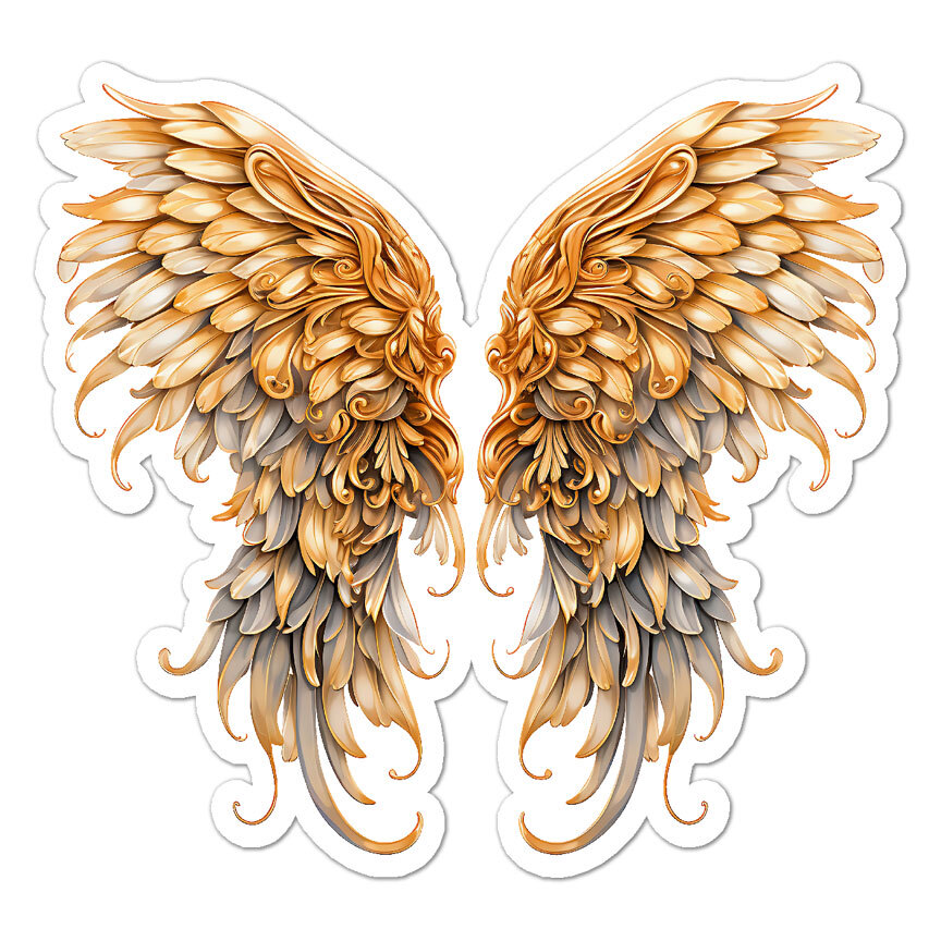 Angel Wings, Vinyl Decal Sticker, Indoor Outdoor, 3 Sizes, #9662