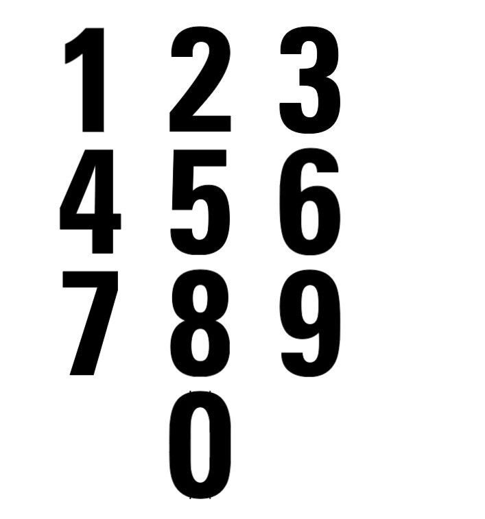 Choice BIG 5″ Street Address Mailbox House Home Number Sticker Decals