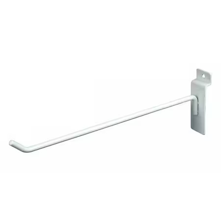 Econoco Ewh/H10 Semi-Gloss Hook 10″, White, 96Pk