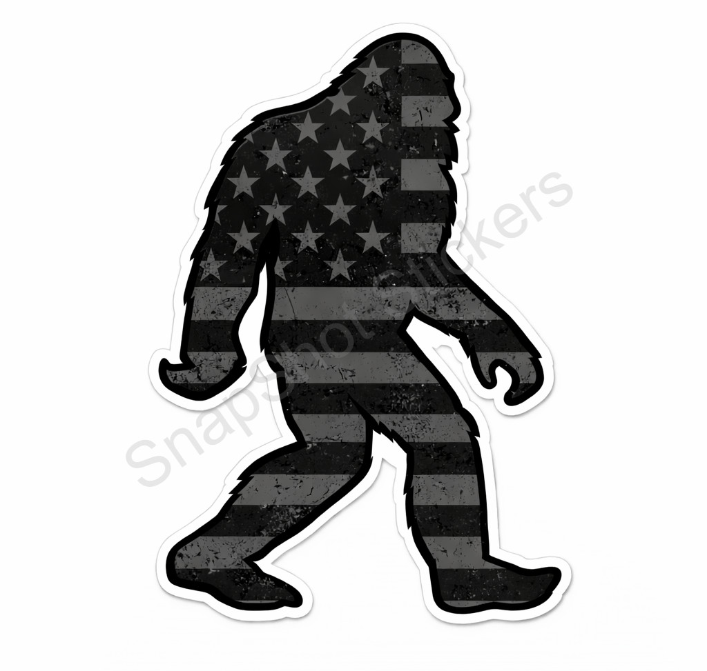 Bigfoot Sasquatch Vinyl Decal Sticker Tactical Black Flag Car Truck Laptop 01