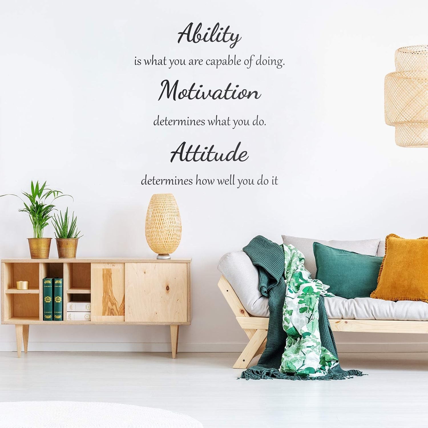 2 Sheets Motivational Wall Quotes Decals Ability Attitude Believe Home Office…