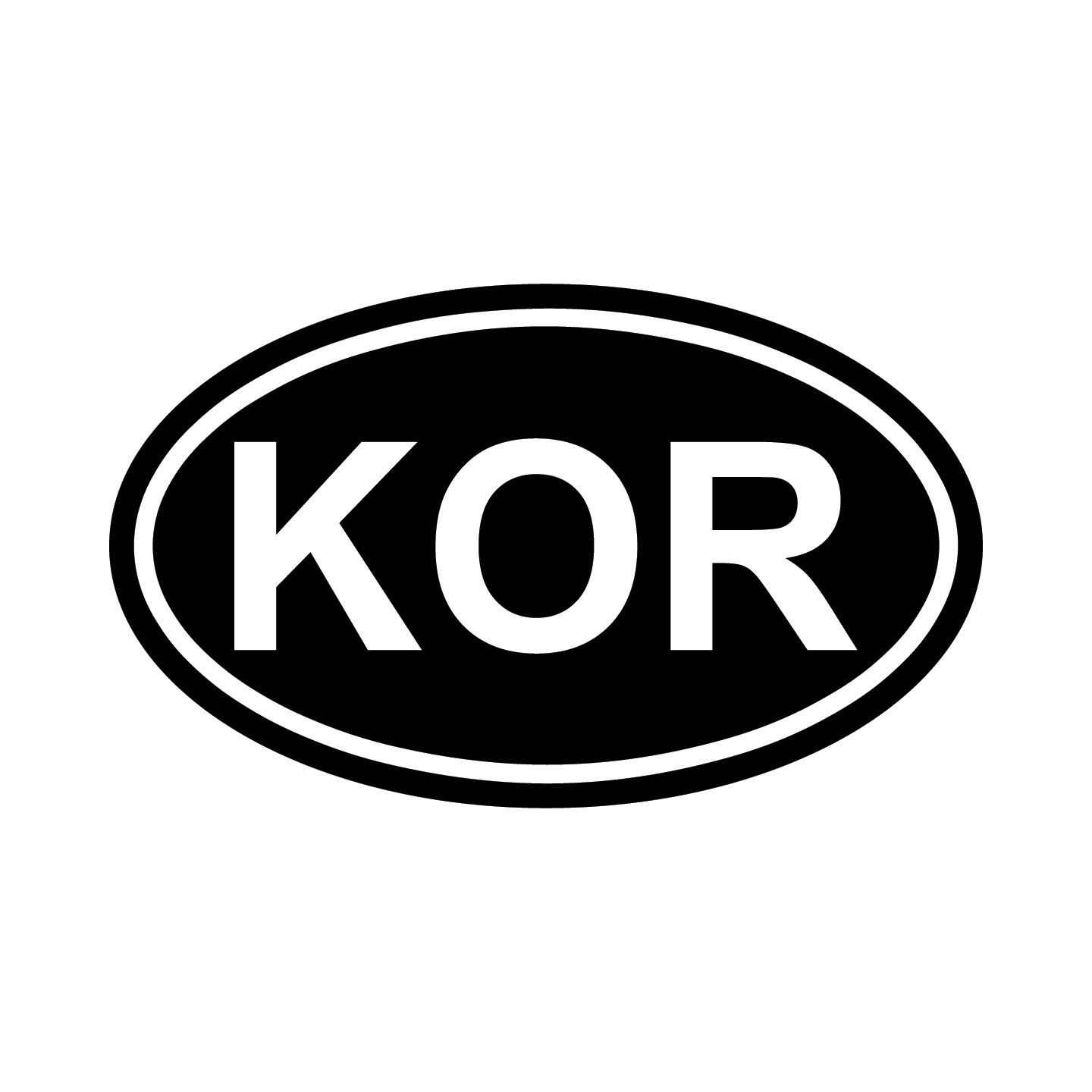 Korea KOR Oval Country Code Vinyl Decal Sticker for Car Window Laptop & Gifts