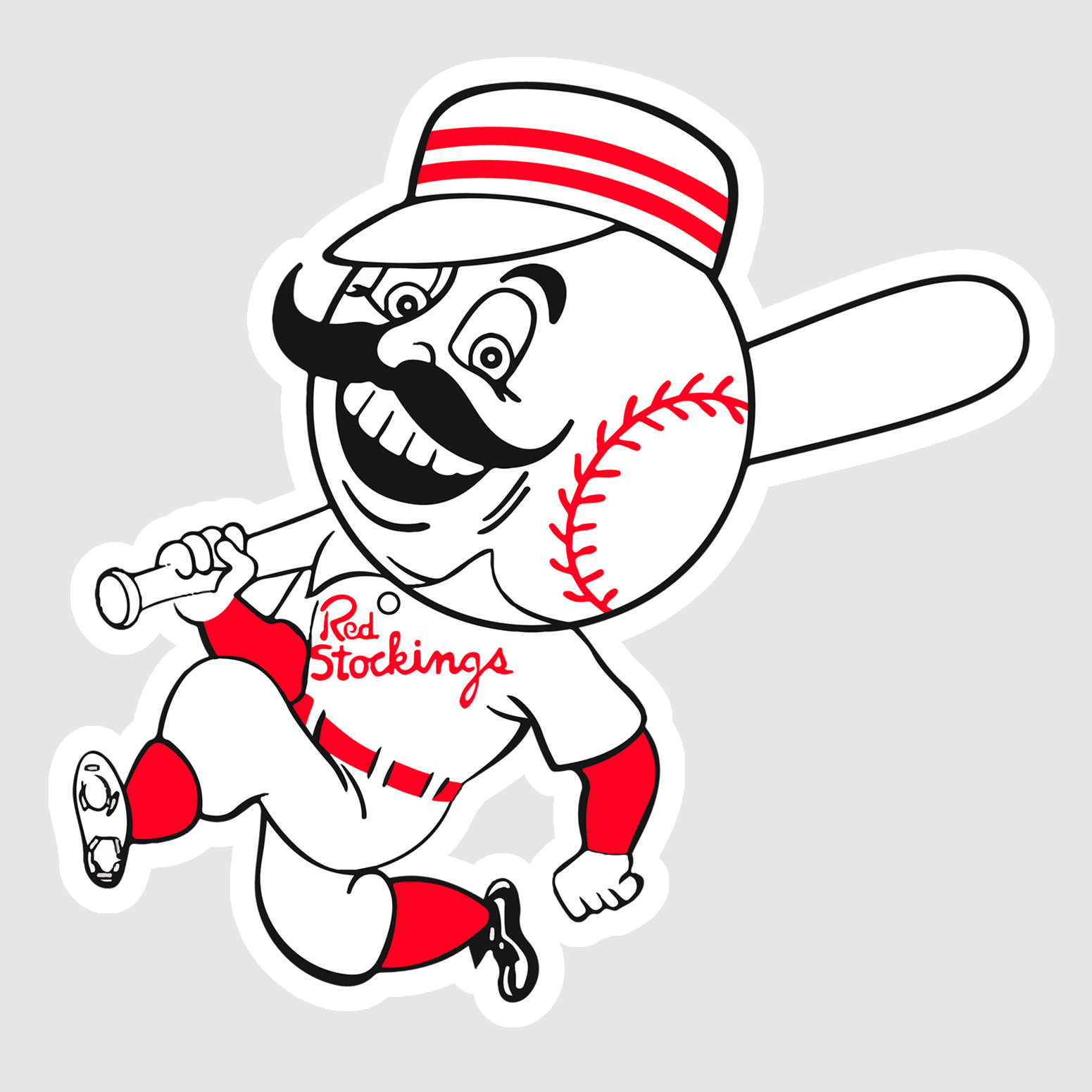 Cincinnati Red Black Baseball Weather Resistant Vinyl Sticker/Decal 05