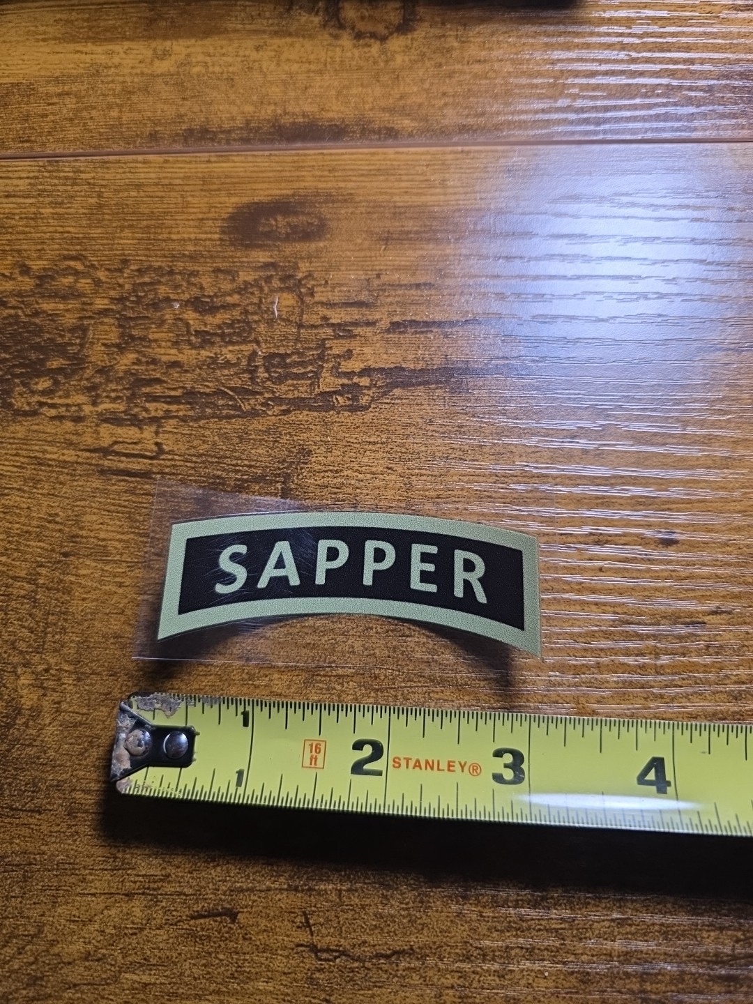 Sapper Tab Subdued 3in UV DTF Decal Waterproof Made In USA