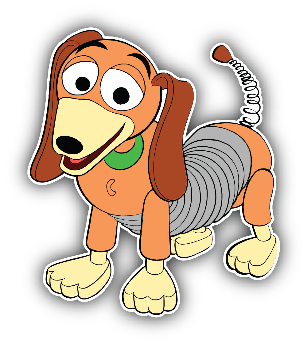 Toy Story Cartoon Slinky Dog Sticker Bumper Decal – ”SIZES”
