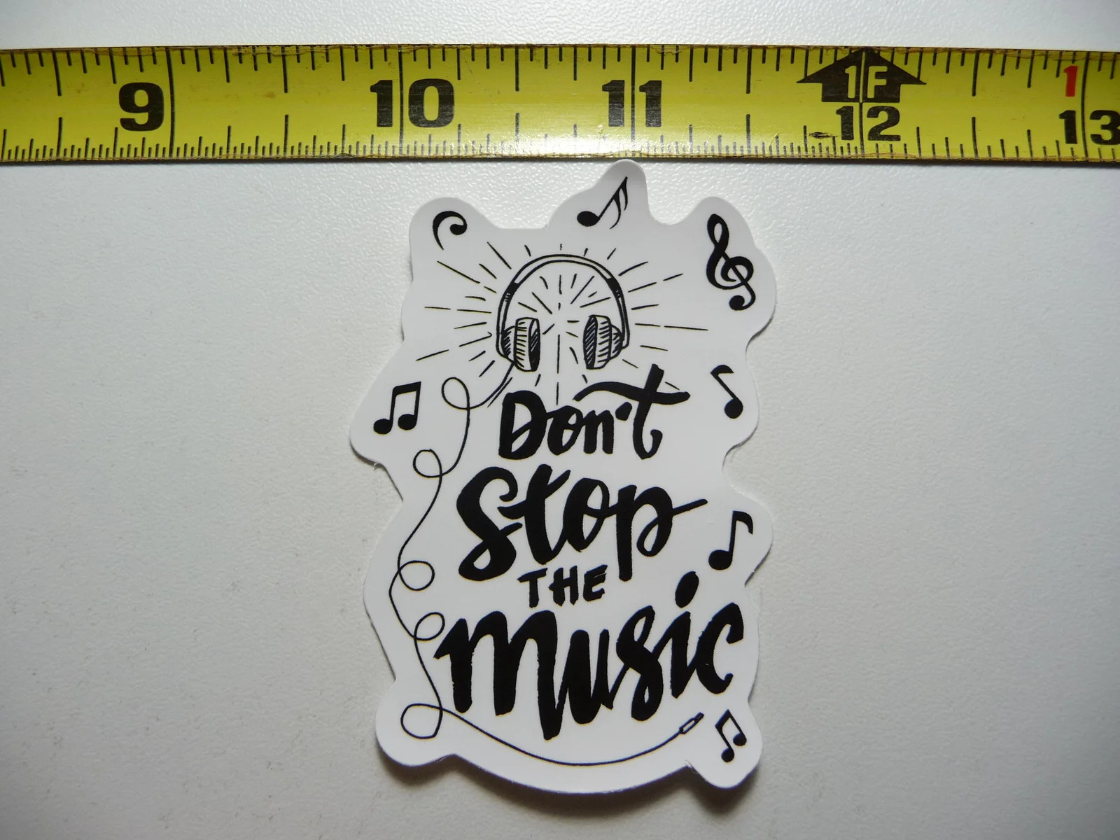 DON’T STOP THE MUSIC NOTES HEADPHONES SMALL STICKER DECAL BAND SONGS MUSICIAN