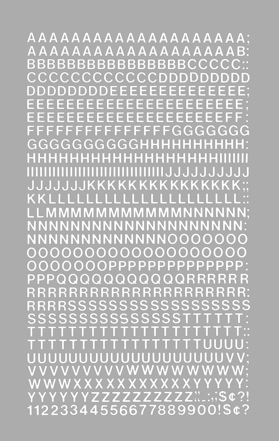 Self-Adhesive Vinyl Letters & Numbers, 1/4″ High – Made in USA, 610 Pcs