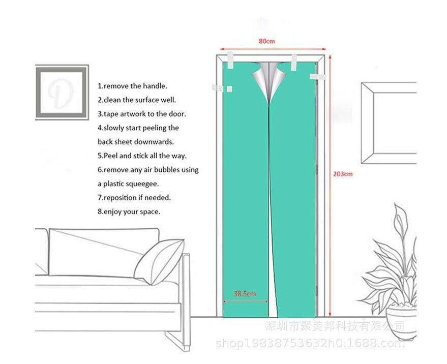 Door, Wall STICKER – Pink Flower 3D Self-adhesive Waterproof Murals Decal Cover