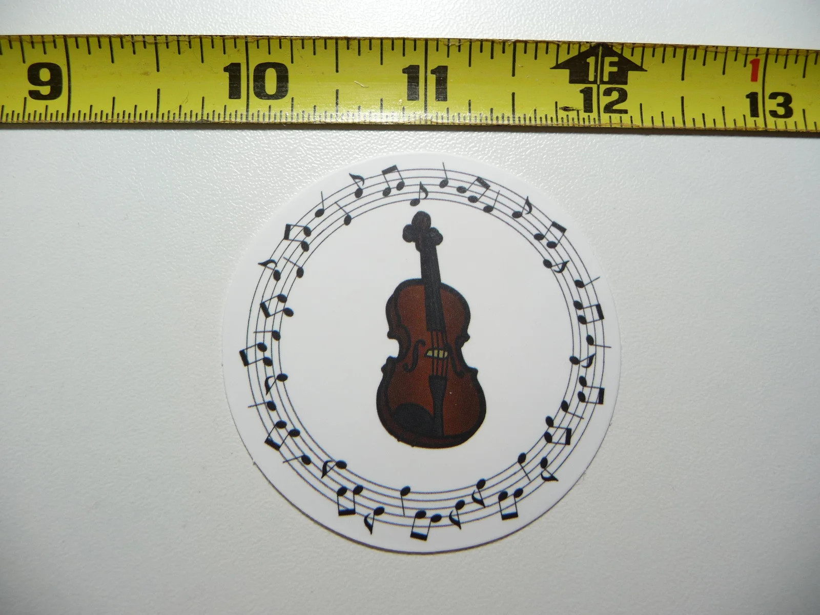 VIOLIN FIDDLE MUSIC NOTES CIRCLE SMALL STICKER DECAL BAND CONCERT HALL MUSICAL