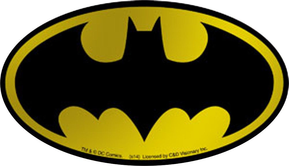 Sticker – Batman SHINY GOLD CHROME Logo Bat Signal Comic Movie FOIL Decal #15989
