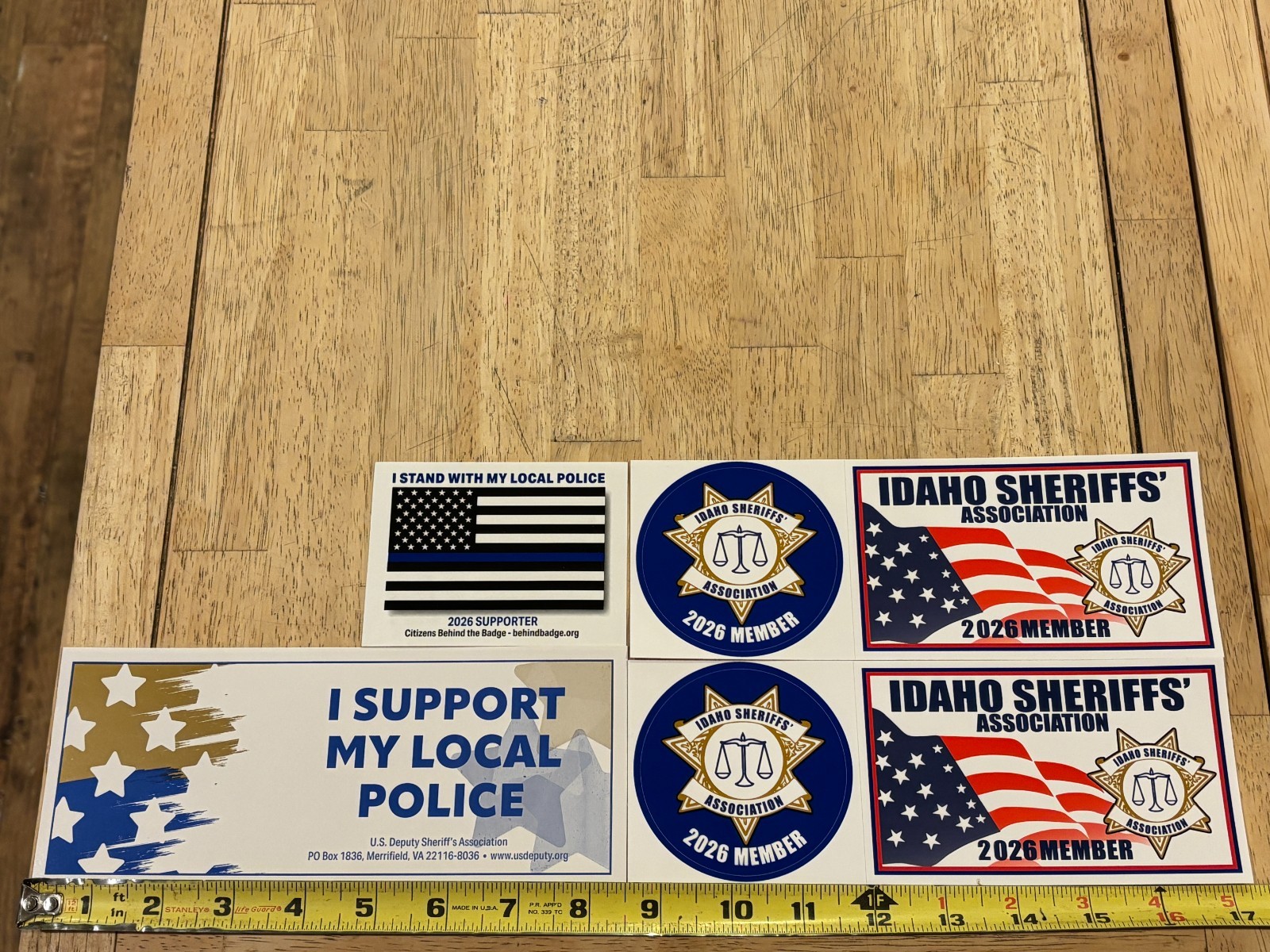 Idaho Sheriff’s Association & Law Enforcement Police Support Bumper Stickers