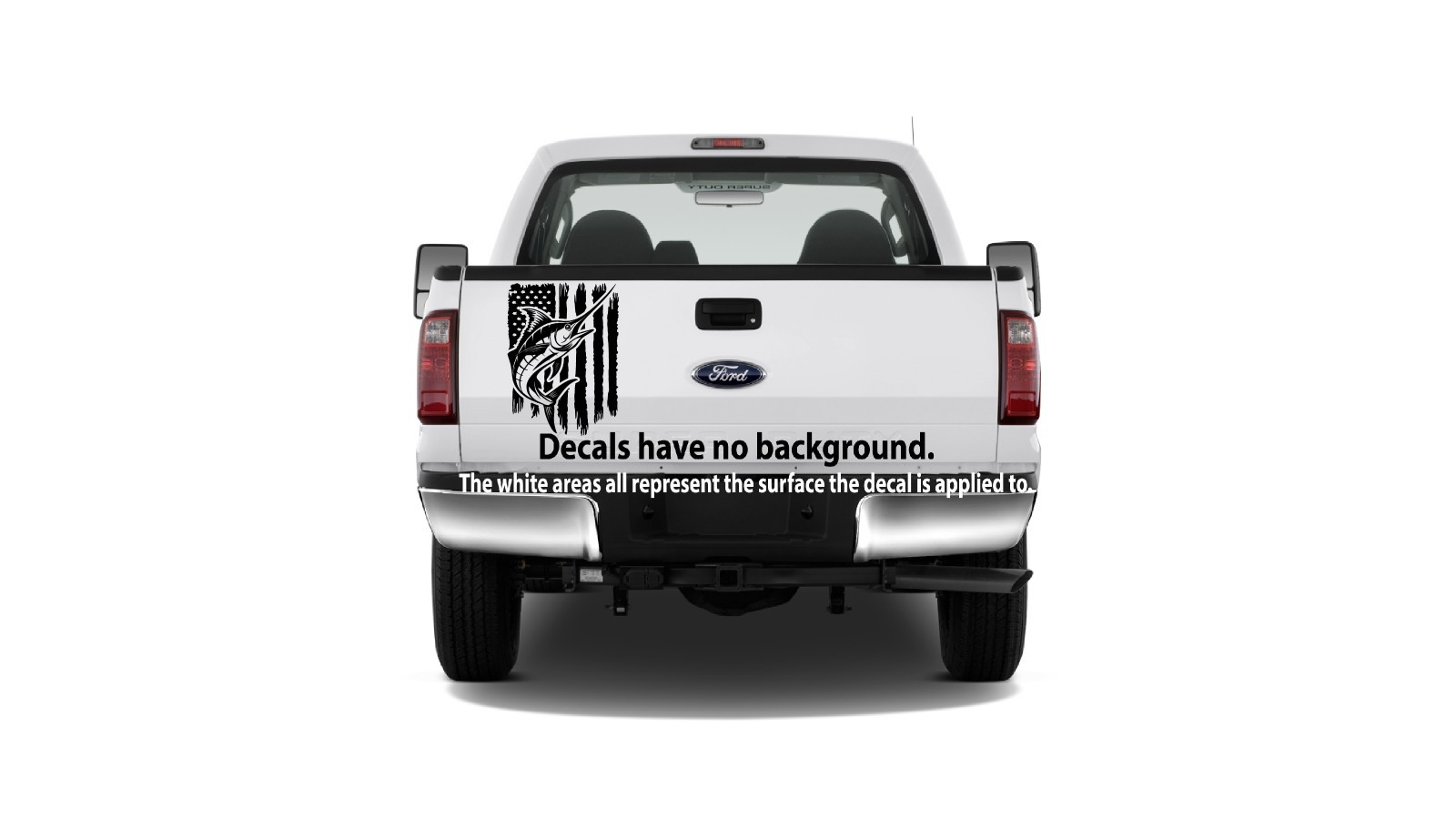 Distressed American Flag Marlin Deep See Fishing Angler Fish Decal Sticker