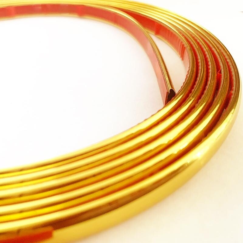 Gold Car Styling Moulding Strip Guard Protector Trim Line Self-adhesive Edge