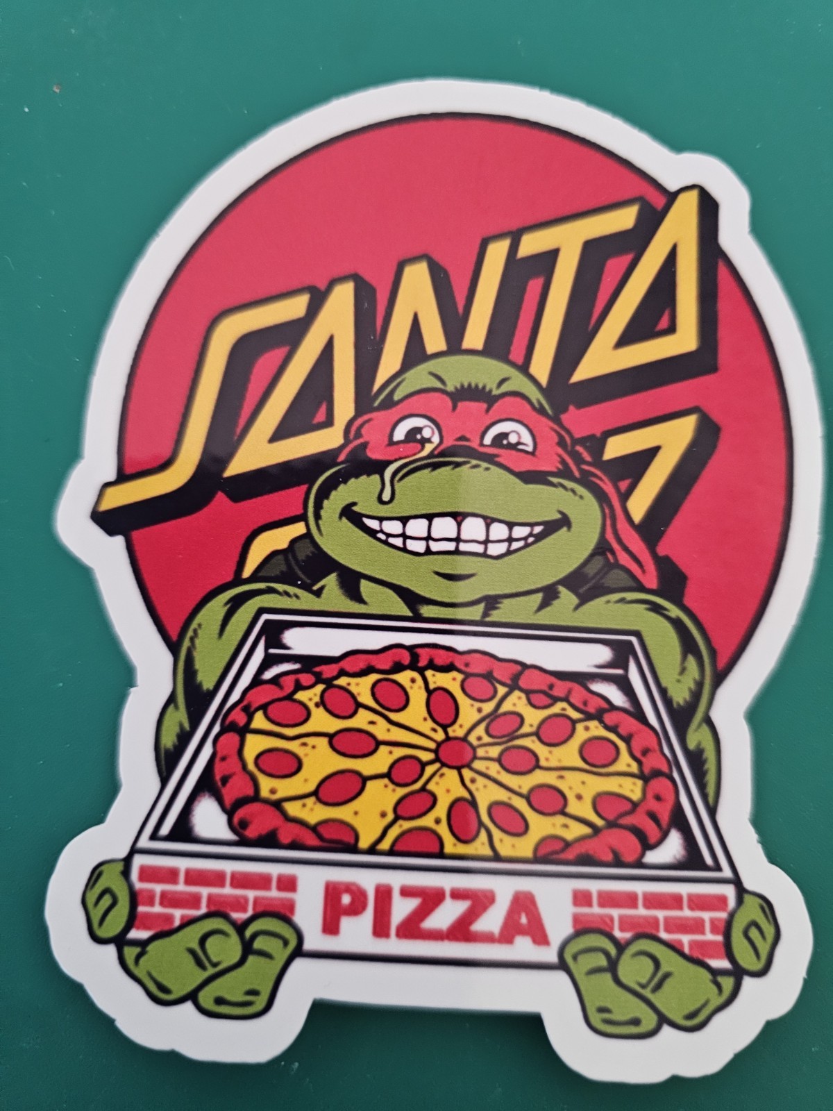 Santa Cruz Ninja Turtle Pizza Sticker