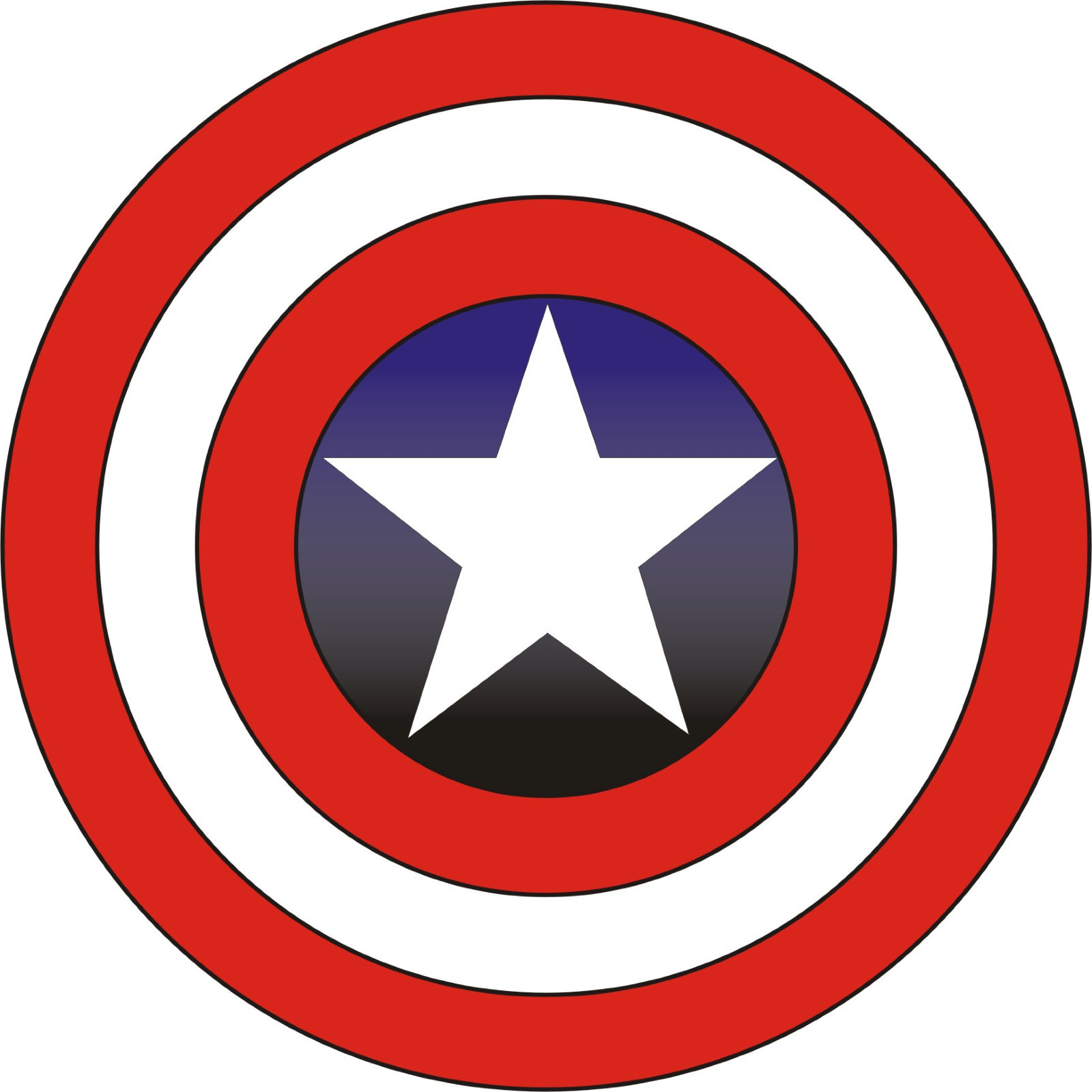 Captain America Vinyl Sticker Decal 18″ (full color)