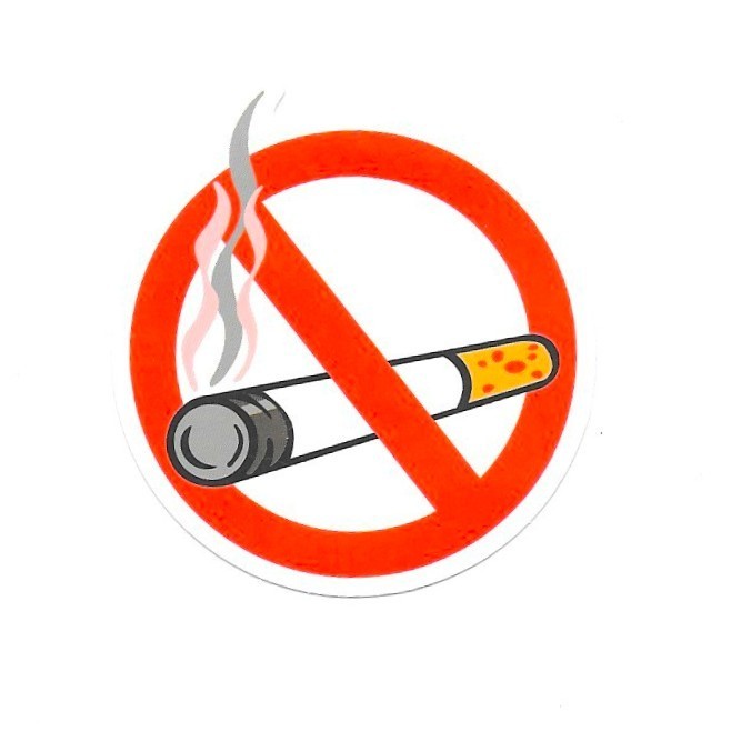 No Smoking Sign Vinyl Sticker Funny Caution Warning Smoke Free Laptop Mug Case