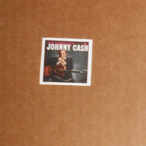 The Fabulous Johnny Cash Small Sticker Stamp 1.25×1.25