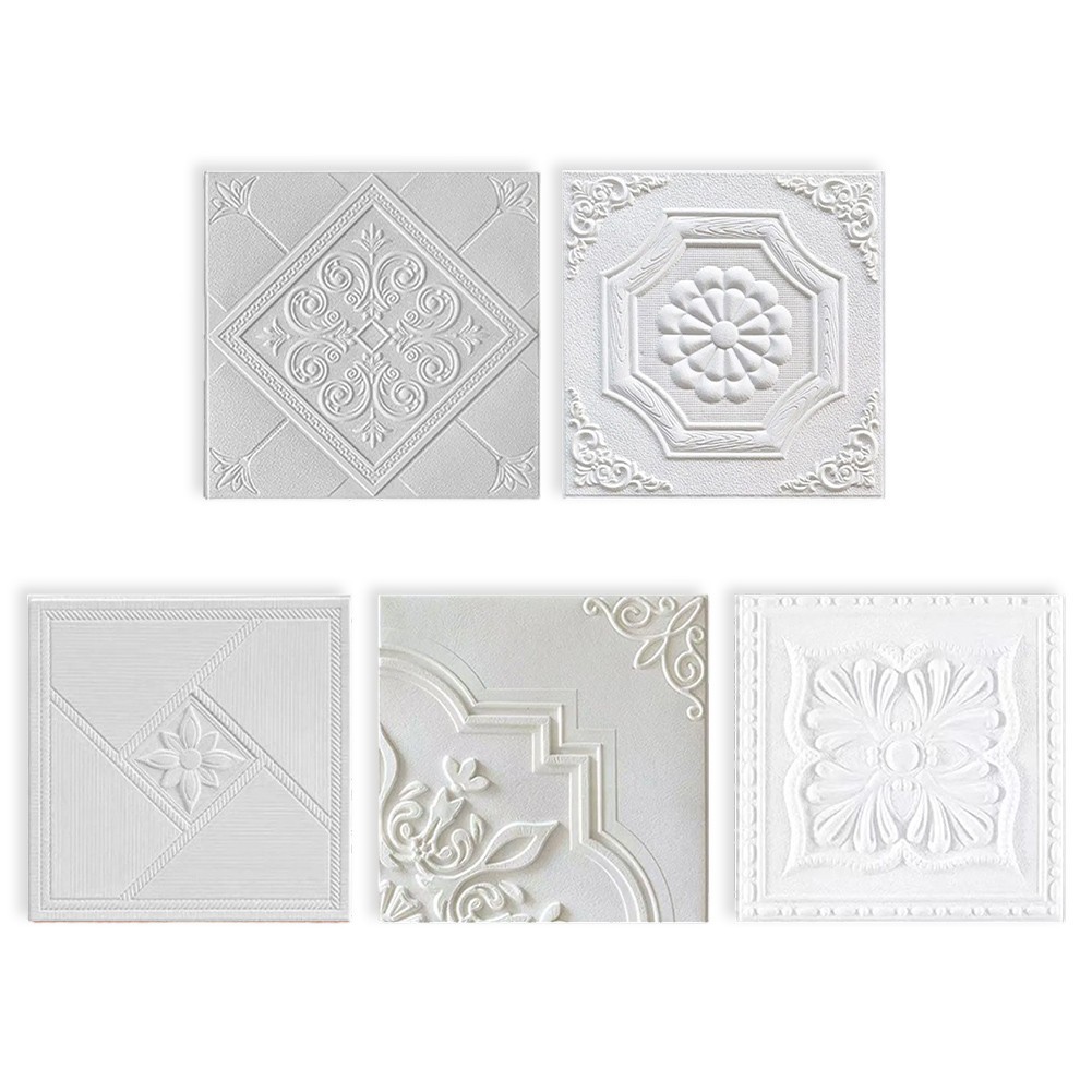35CM Waterproof White Wall Stickers 10PCS XPE Foam Decorative for Various Rooms