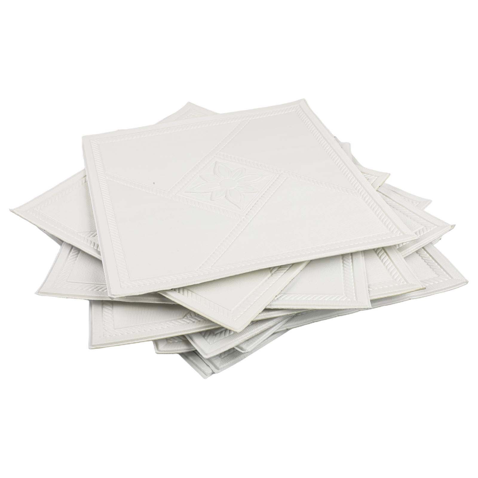 35CM Waterproof White Wall Stickers 10PCS XPE Foam Decorative for Various Rooms