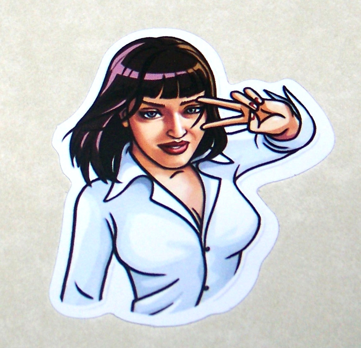 Pulp Fiction Mia Wallace Cut Sticker Decal Movie Tarantino Film PULP FICTION