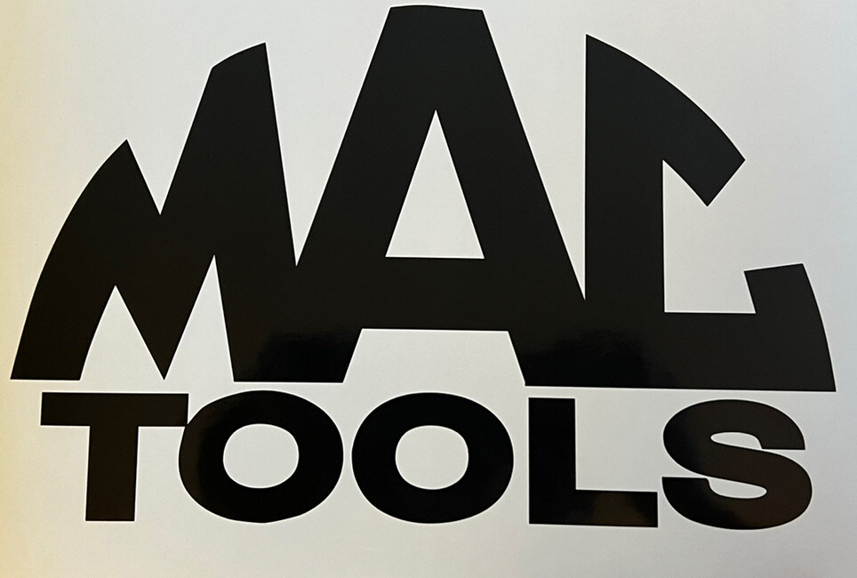 Mac Tools 12” Toolbox Decal Sticker Logo Window Mechanic ASE Technician Black