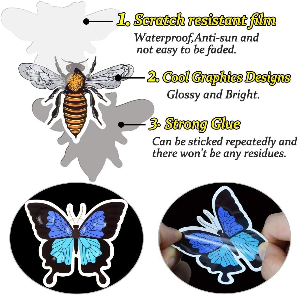 Bright and Durable Insect Stickers – 50PCS for All Your Creative Needs