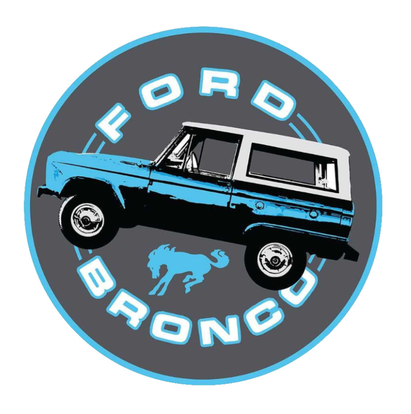 Car Classics “Ford Bronco” – 4″ Vinyl Decal Sticker Handcrafted Car Truck 2025-2