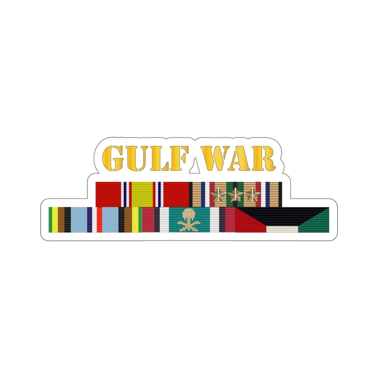 Kiss-Cut Stickers – Army – Gulf War w GULF SVC
