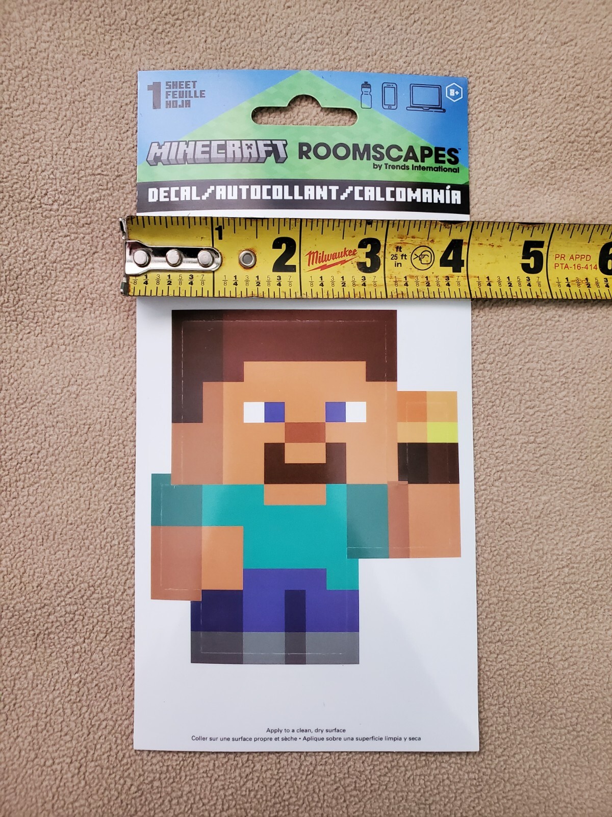 4 Decals Minecraft, Steve, Creeper, Enderman