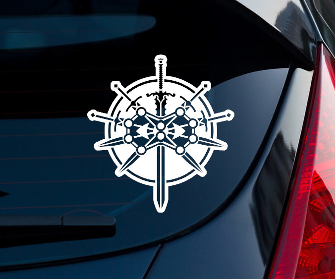 Stormlight Archives Logo Indoor Outdoor Matte White Vinyl Decal 3″x2.8″