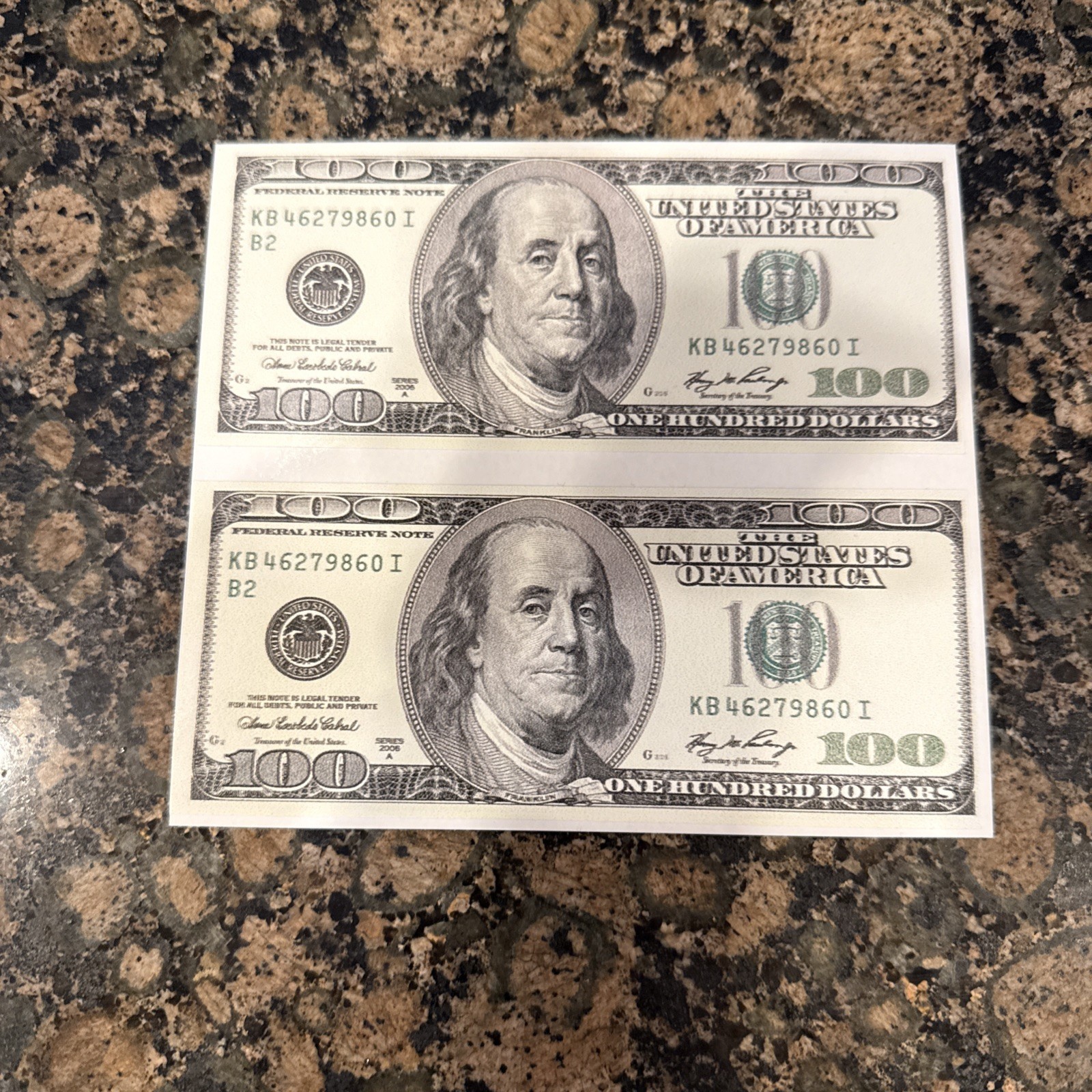 2 Pack 100 Dollar Bill Cash Money 4″ Vinyl Sticker