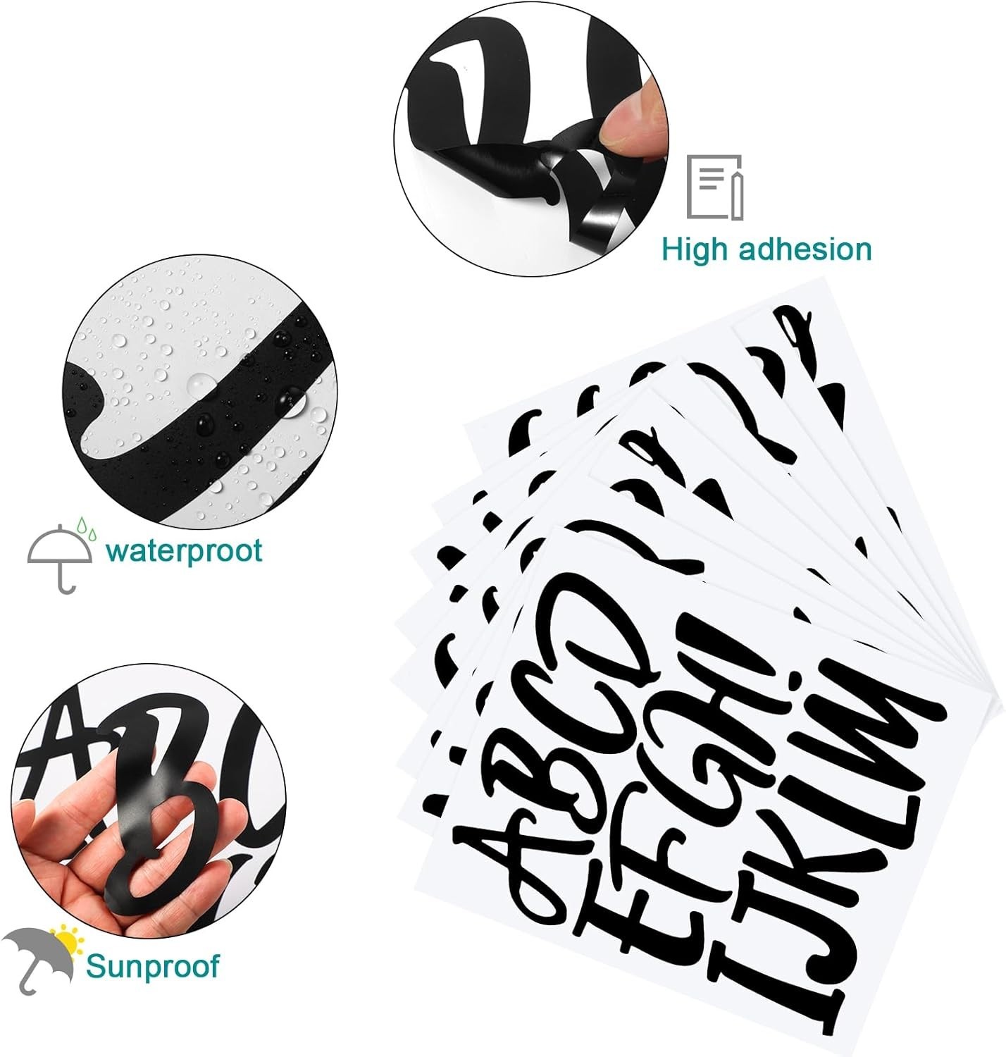 Self Adhesive Vinyl Letters – 576 Pieces, Alphabet