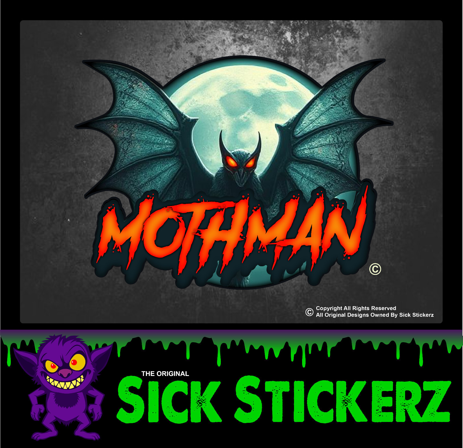 Mothman Legend Myth Creature Stick Window Decal Fun Moth Man Urban Toolbox