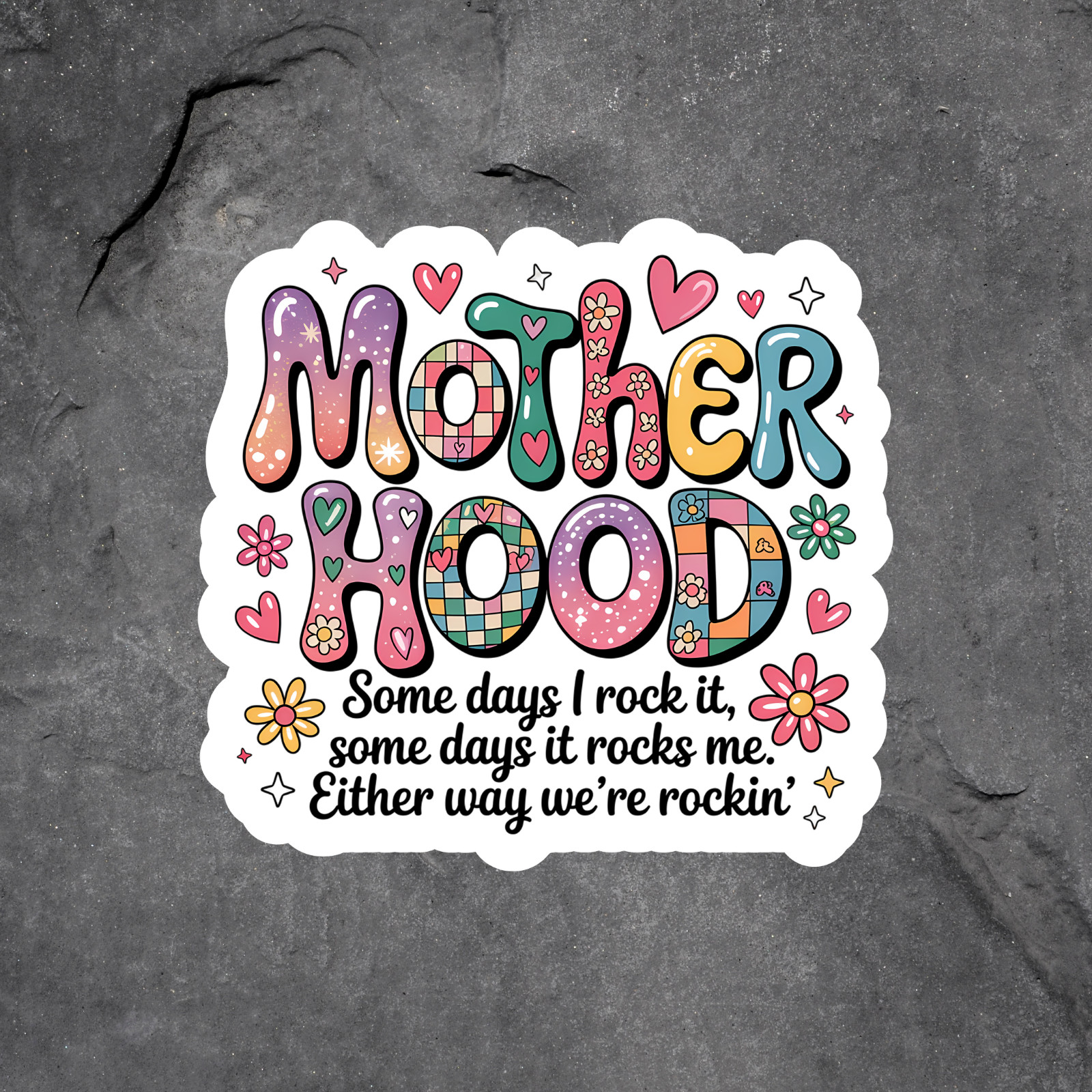 Motherhood Sticker Vinyl Decal Funny Mom Quote Cute Mom Life Gift Humor