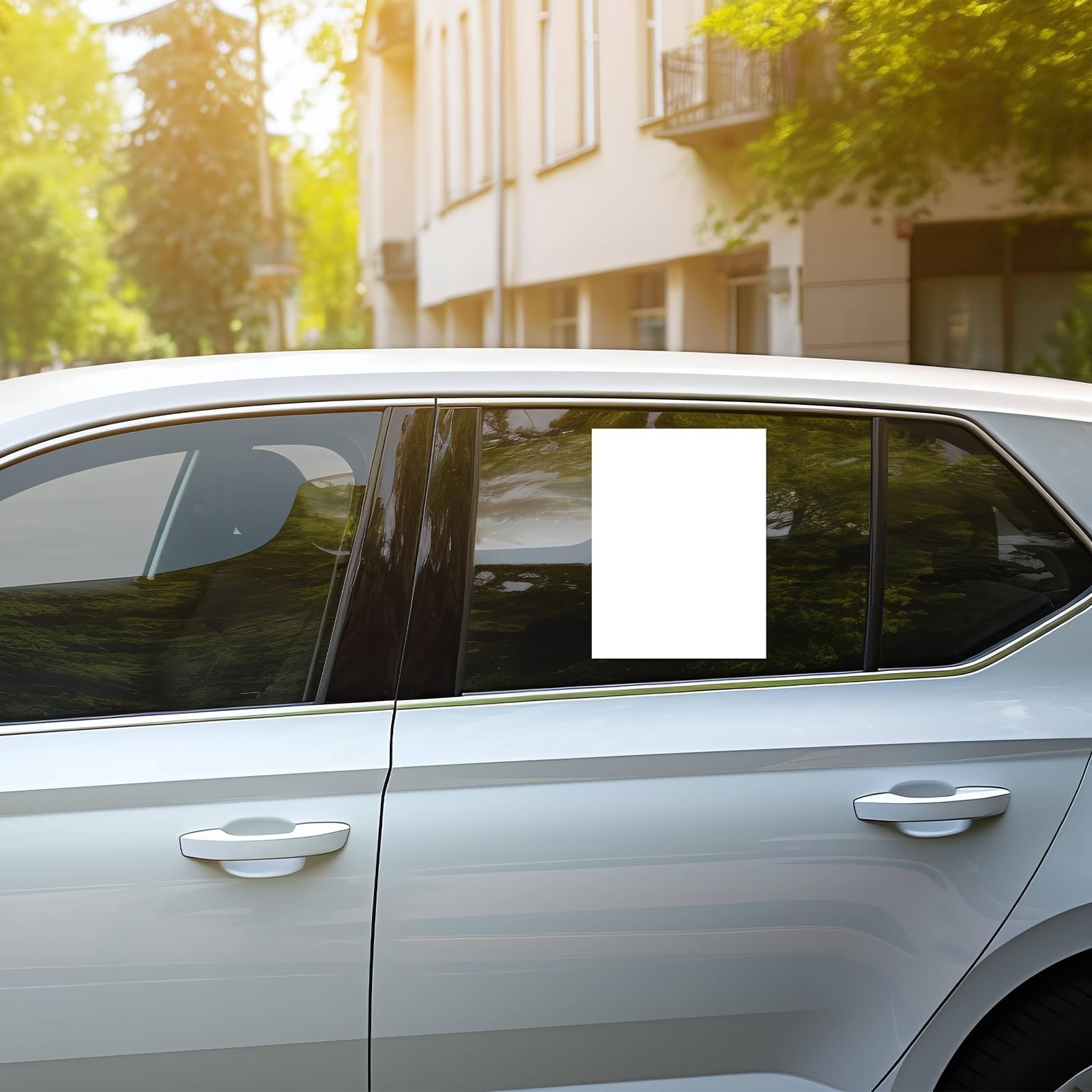 Maitys 100 Pcs Outdoor Window Stickers for Car Dealers 8.5″ x 11″ Plain White…