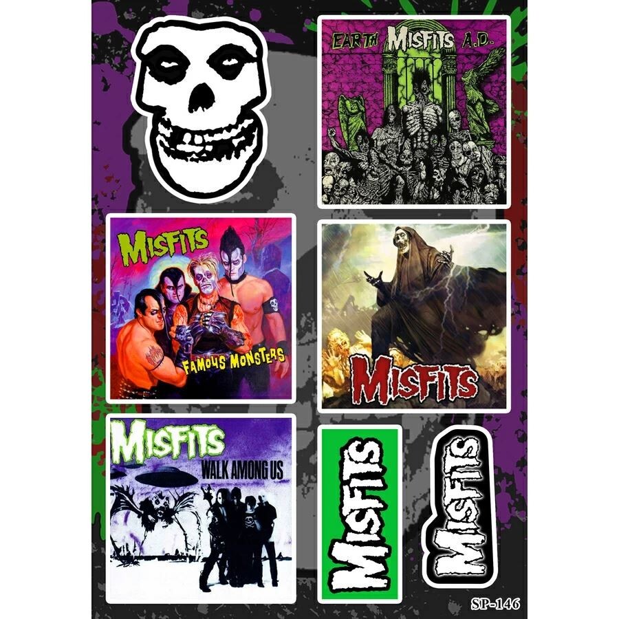 Misfits Album Covers Sticker Pack | Earth A.D./Wolfs Blood The Devil’s Rain Band