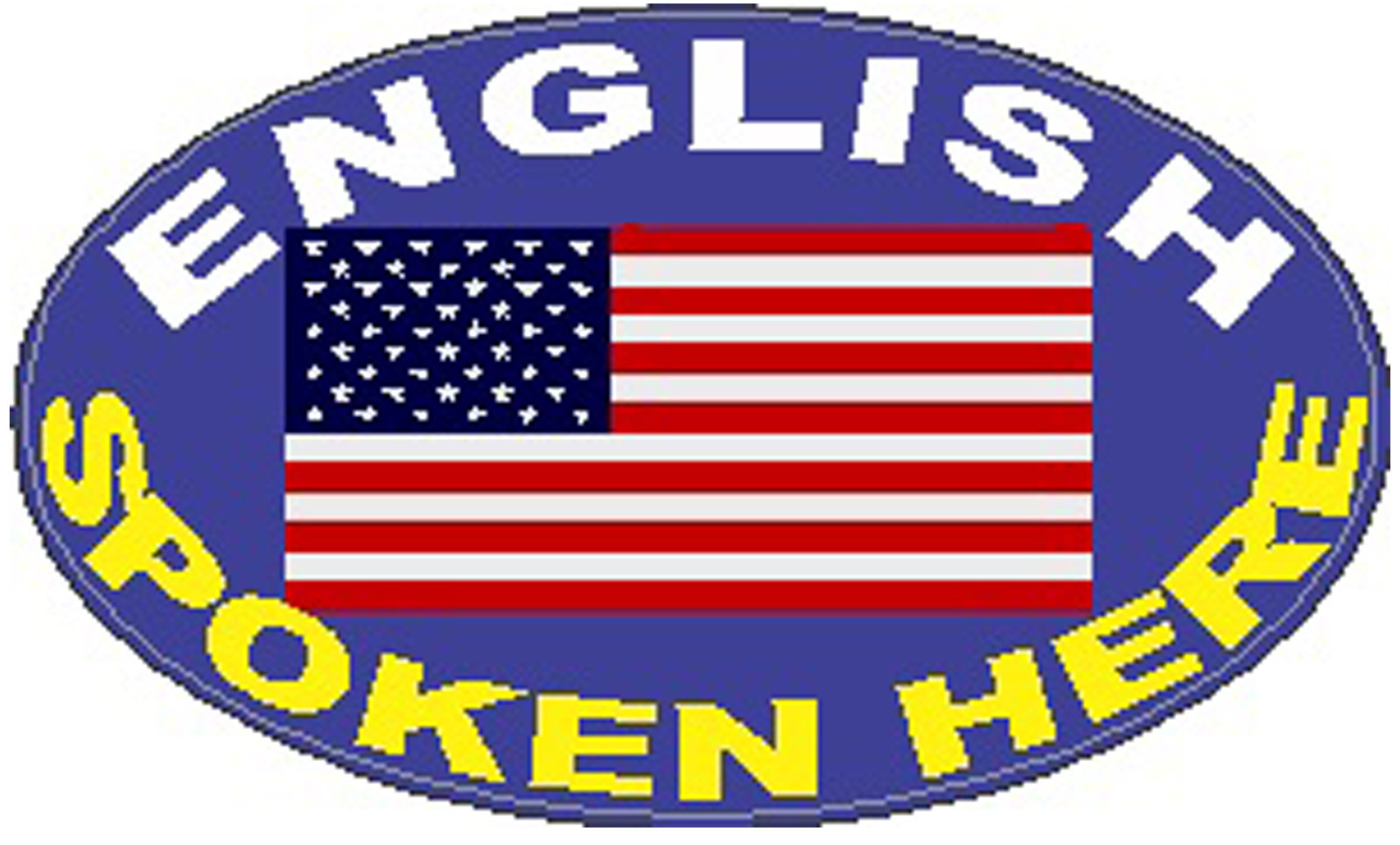 Speak English Here American Flag Hard Hat Stickers SP-19