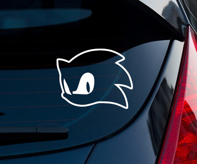 Sonic Super Smash Bros Indoor/Outdoor Matte White Vinyl Decal 3″x2.4″