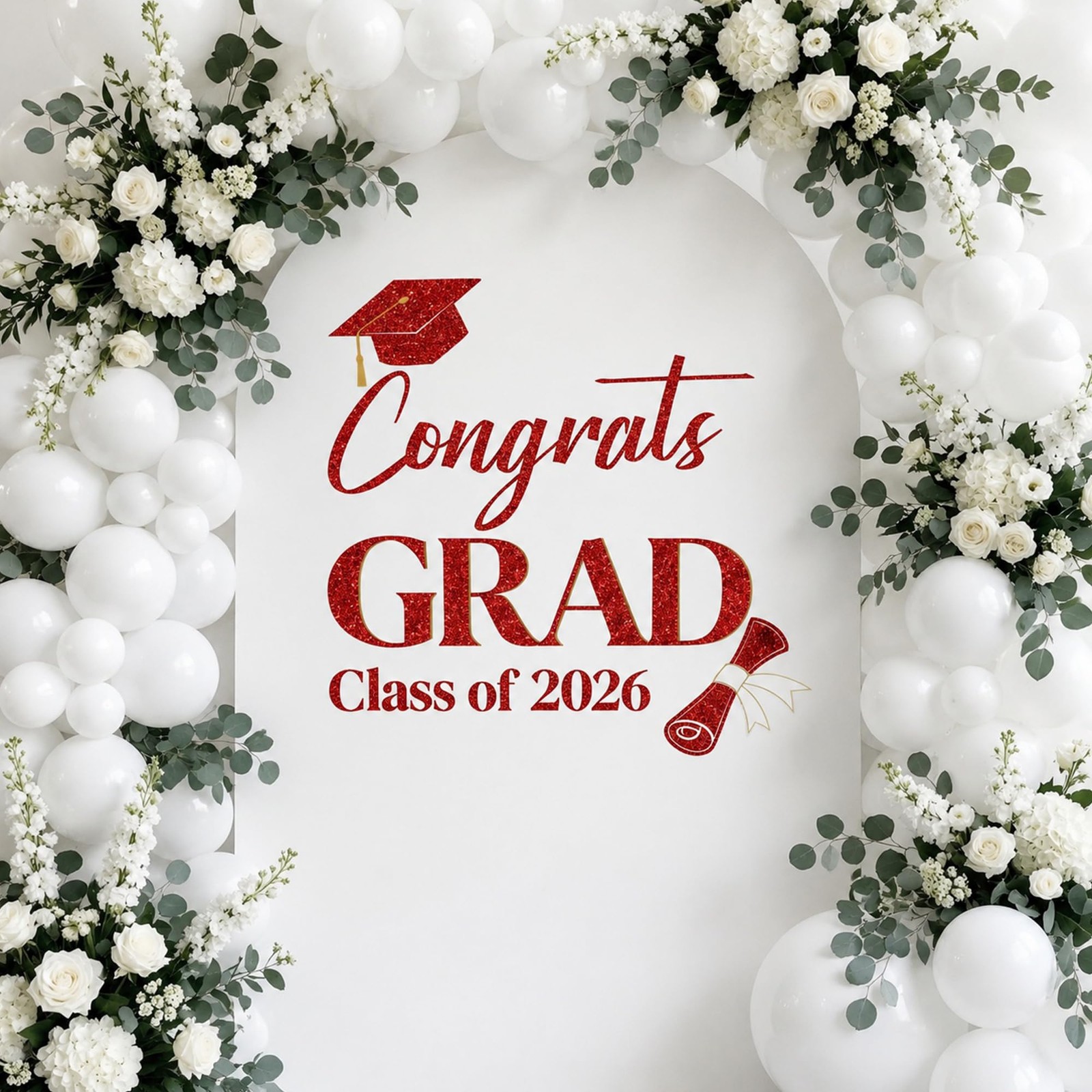 Class of 2026 Congrats Grad Sign for Backdrop Stickers – Graduation Backdrop …