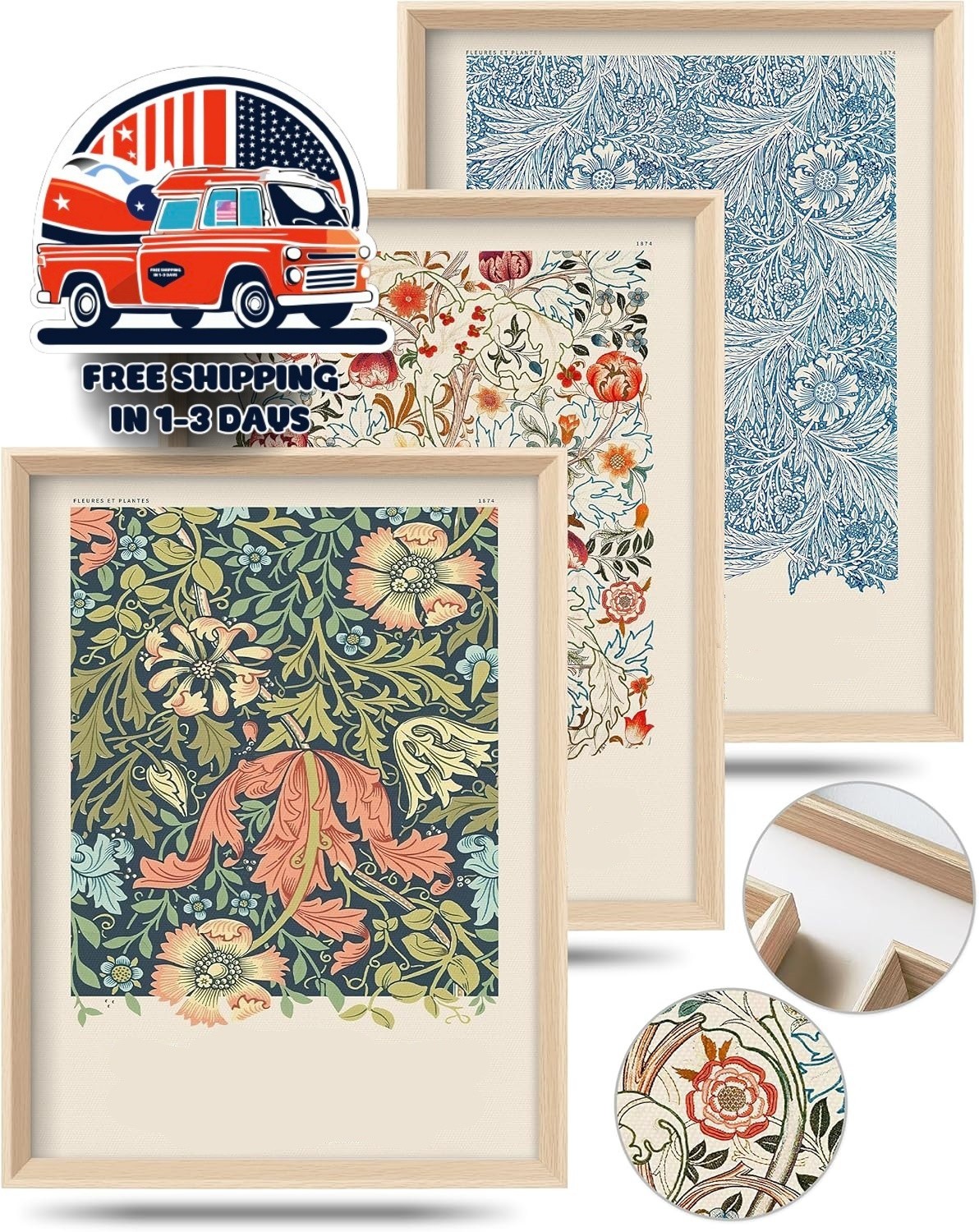 Póster con estampado de algodón para decoración de pared con estética, US NUEVO