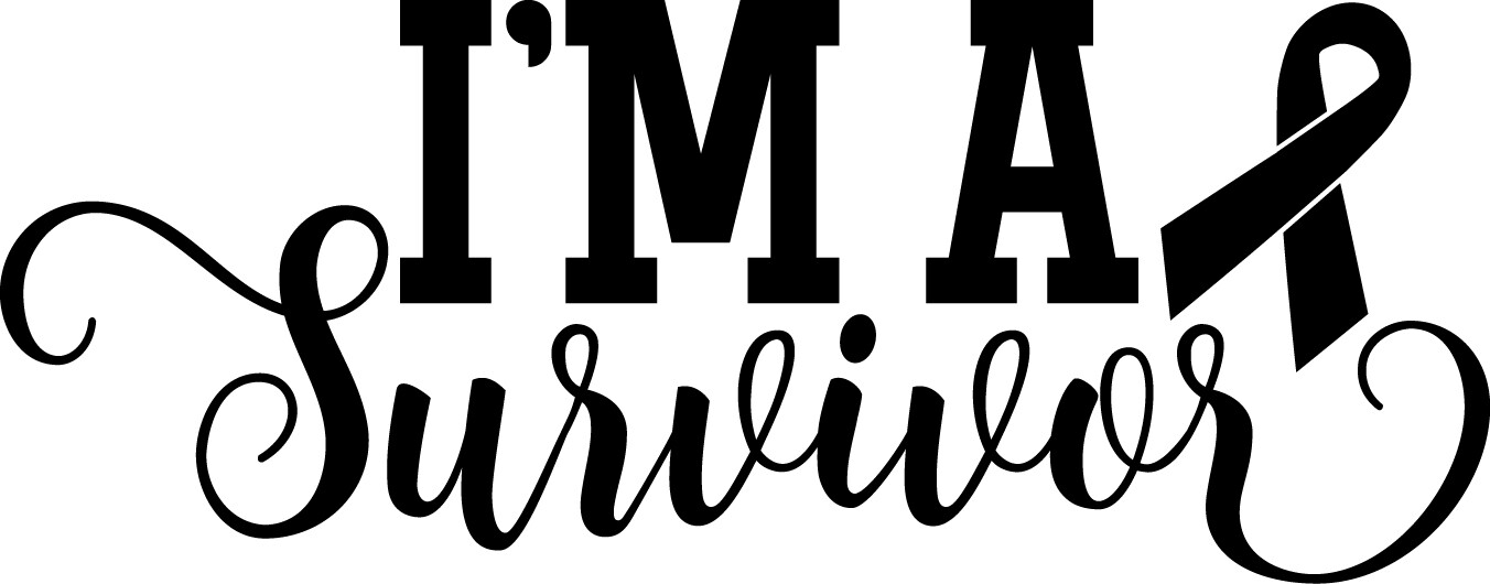 5.5in I’m A Survivor Decal Window Sticker Cancer Warrior Awareness Ribbon Fight