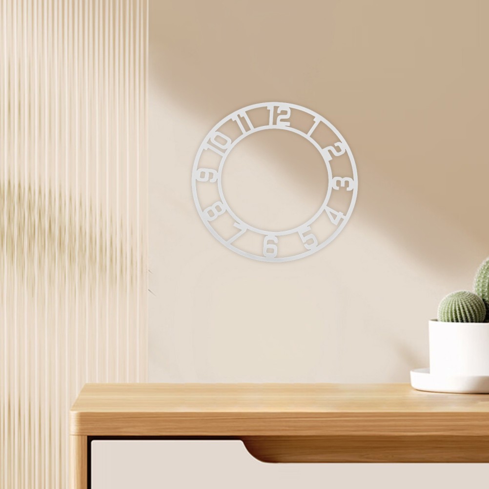 Large Number Digital Clock Roman Numerals Wall Decorative Stickers