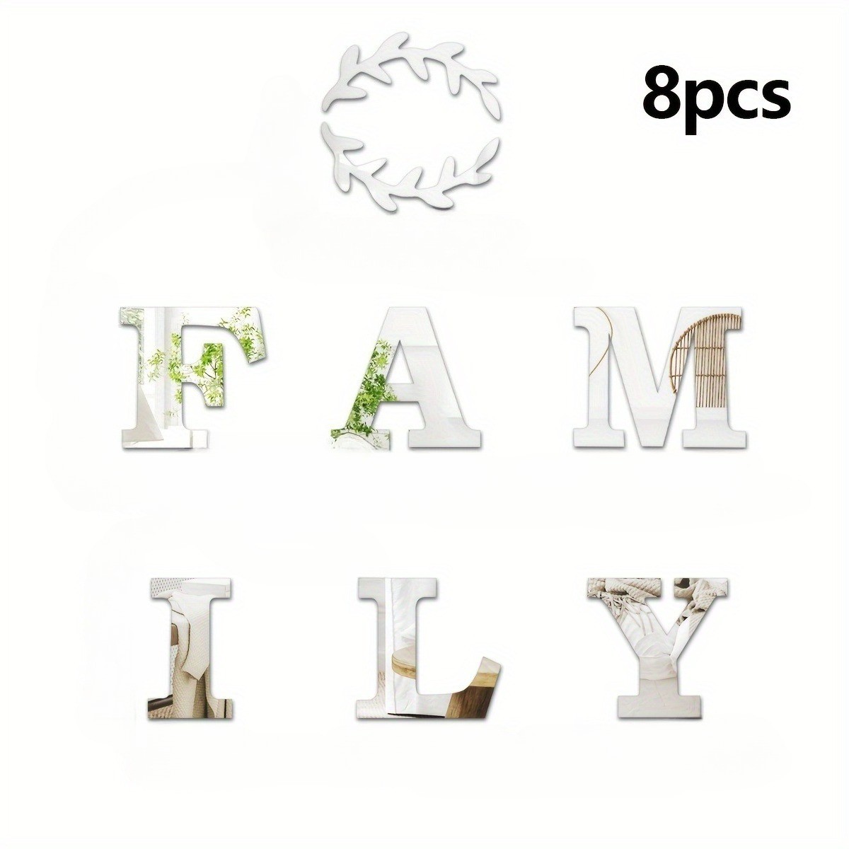 Ornate Branch Side FAMILY Mirror Decal DIY Farmhouse Porch Modern Wall Art