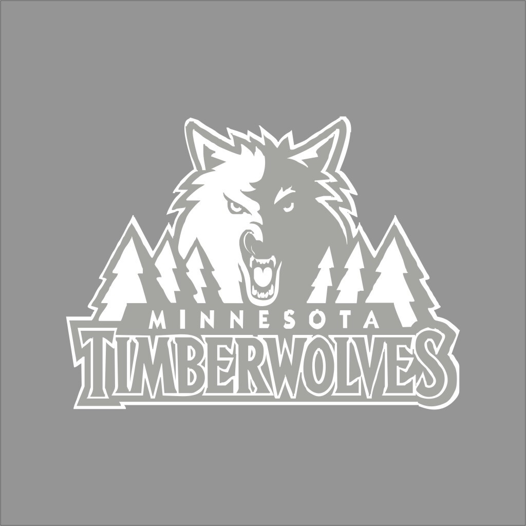 Minnesota Timberwolves #2 NBA Team Logo 1 Color Vinyl Decal Car Window Wall