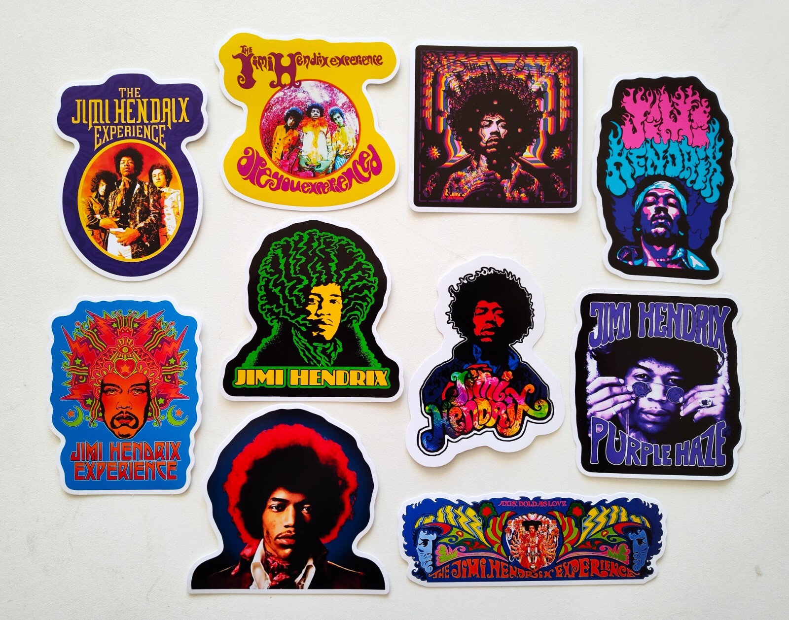 Jimi Hendrix Vinyl Lot Pack (10 Stickers) led zeppelin pink floyd beatles rock