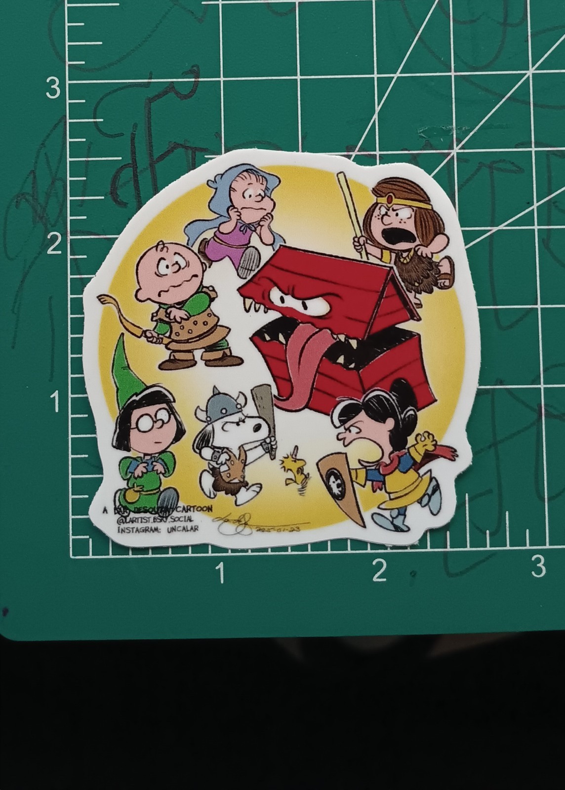 DUNGEON AND DRAGONS X PEANUTS CROSSOVER DIE-CUT VYNIL STICKER