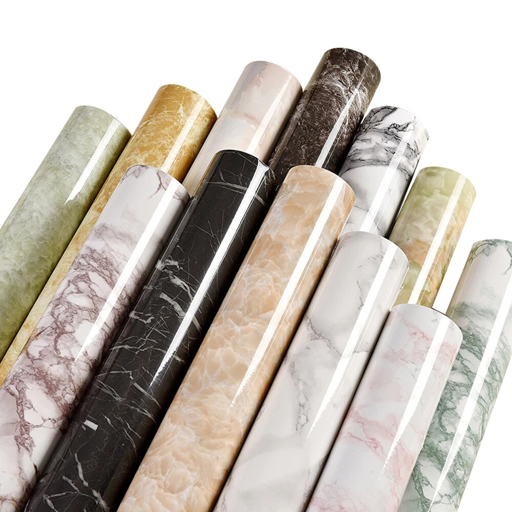 Marble Contact Paper Self Adhesive Peel & Stick Wallpaper PVC Kitchen Viny Film