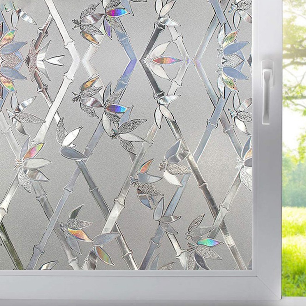 3D Privacy Film No Glue Door Glass Cover Decal Static Cling Sticker Decor